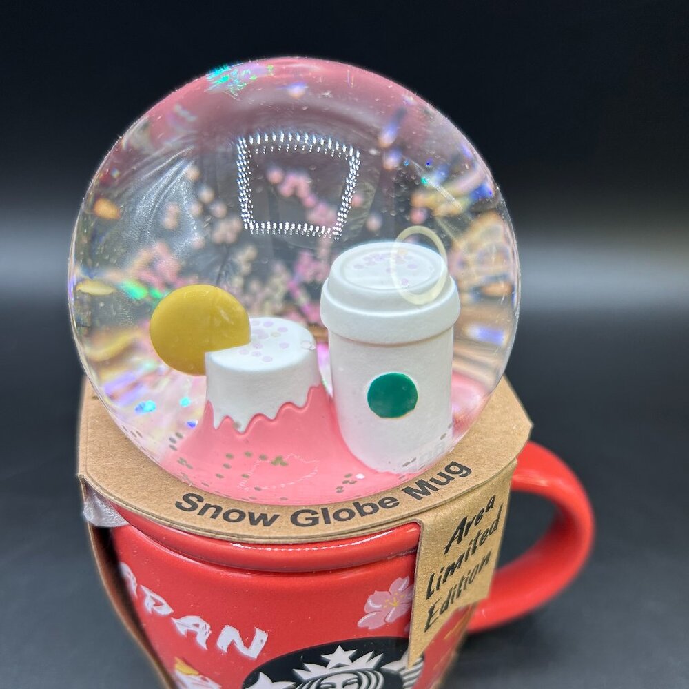 Starbucks Japan Snow Globe Mug 89mL Mt. Fuji Limited Edition New - Picture 3 of 11